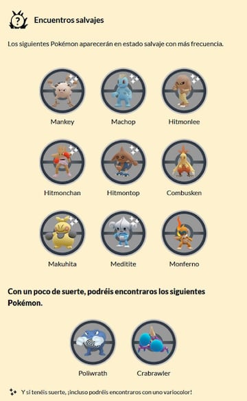 Encuentros con Pok&eacute;mon Salvajes disponibles en el evento Filo M&iacute;stico de Pok&eacute;mon GO