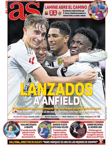 Las portadas de AS de noviembre