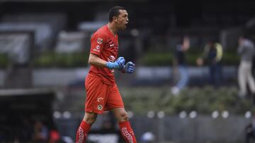 Agust&iacute;n Marches&iacute;n festeja un gol con el Am&eacute;rica