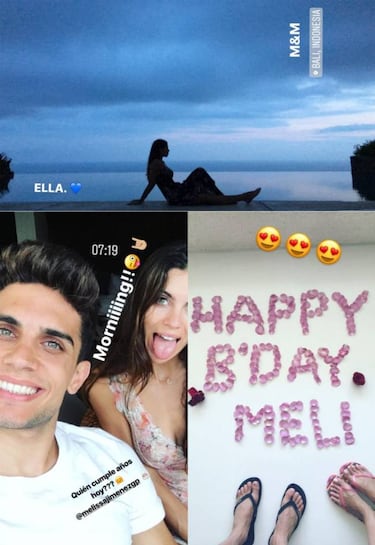 Bartra y Melissa Jiménez en su idílica luna de miel