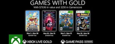 Anunciados los juegos gratis con Gold de noviembre de 2021 para Xbox Series X|S y Xbox One