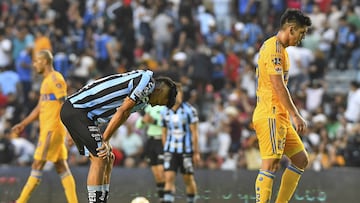 Durante el partido Queretaro vs Tigres UANL, Correspondiente a la Jornada 15 del Torneo Clausura 2023 de la Liga BBVA MX, en el Estadio La Corregidora, el 16 de Abril de 2023.