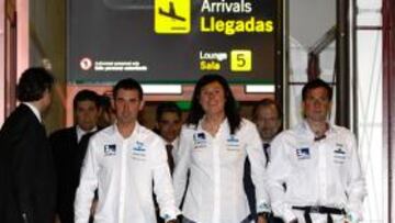 Edurne Pasaban, en Barajas.