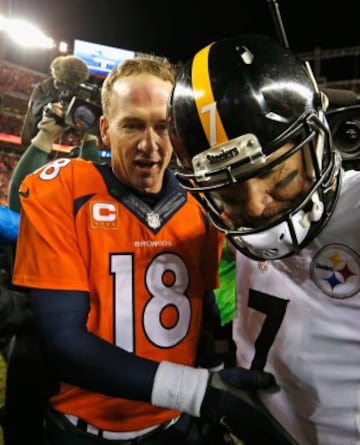 Peyton Manning y Ben Roethlisberger son dos de los quarterbacks más importantes del siglo XXI. Dos jugadores que han dominado el arte del pase, como pocos. Las bombas que han lanzado estos dos brazos han sido de lo mejore que se ha visto nunca. Probablemente se enfrentaron por última vez en playoffs, una lástima.