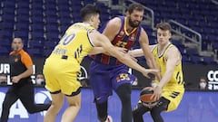 Nikola Mirotic, durante el partido de la Euroliga que ha enfrentado al Barcelona y al Alba Berl&iacute;n