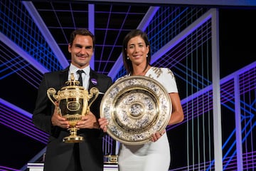 Roger Federer y Garbiñe Muguruza.
