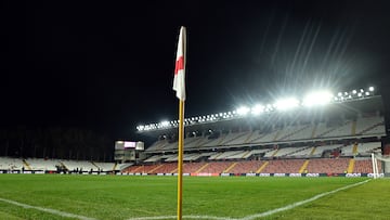 MADRID, SPAIN - DECEMBER 01: General view inside the stadium prior to the LaLiga EA Sports match between Rayo Vallecano de Madrid and Valencia CF at Estadio de Vallecas on December 01, 2025 in Madrid, Spain. (Photo by Denis Doyle/Getty Images)