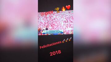 Farfán celebró en sus redes sociales el campeonato del PSV