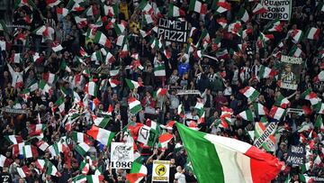 Hinchas del Juventus durante un partido.