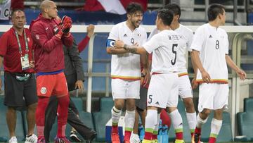 Oribe festeja su gol ante Alemania