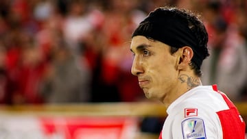Independiente Santa Fe's Omar Fernandez Frasica during the first leg of the BetPlay Dimayor League final between Independiente Santa Fe and Deportivo Independiente Medellin in Bogota, Colombia's El Campin stadium, june 24, 2025. (Photo by: Jorge Londono/Long Visual Press/Universal Images Group via Getty Images)
