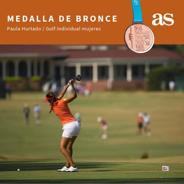 Paula Hurtado quedó tercera en golf femenino en los Panamericanos. 