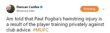 Mourinho livid with Pogba after injury against Basel