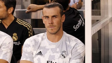 Gareth Bale, en el banquillo del MetLife Stadium de Nueva Jersey, donde el Real Madrid se midió con el Atlético.