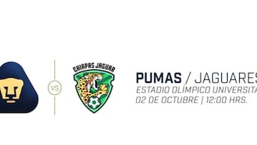 Cómo y dónde ver Pumas vs Jaguares de Chiapas: horarios y TV