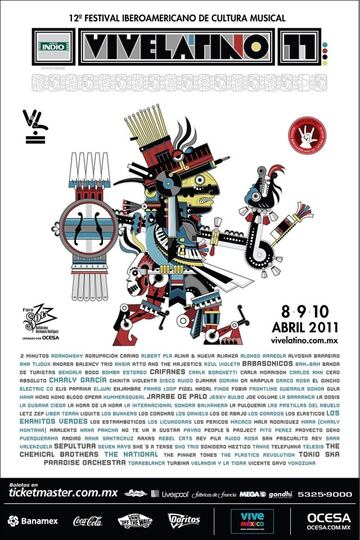 Cartel de la Duodécima Edición Vive Latino