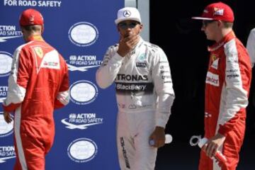 Vettel, Hamilton y Raikkonen.