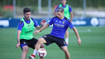 Areso y Bryan entrenando en Tajonar.
