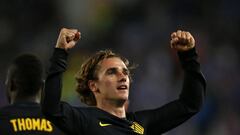 Griezmann celebra su gol ante el Espanyol.