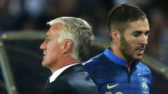 Deschamps medita sentar a Benzema por su falta de gol