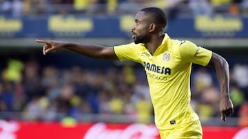 Cedric Bakambu, celebrando un gol esta temporada.