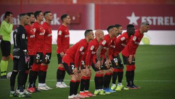 El RCD Mallorca antes de un partido en temporada regular