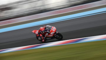 Spain's Angel Piqueras rides during a practice session of the Moto3 Argentina Grand Prix at the Termas de Rio Hondo circuit in Santiago del Estero, Argentina on March 14, 2025. (Photo by Luis ROBAYO / AFP)