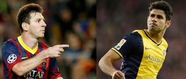 Messi y Diego Costa frente a frente