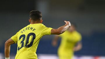 Vilareal&#039;s Spanish midfielder Yeremi Pino celebrates after scoring during the UEFA Europa League Group I football match between Garabagh and Vilareal at the Fatih Terim  Stadium in Istanbul on October 29, 2020. (Photo by Ozan KOSE / AFP)