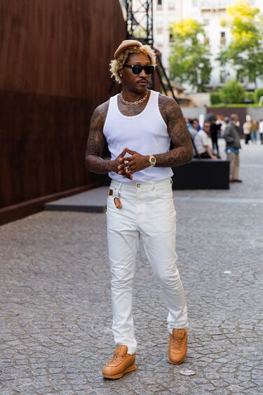 Future durante el desfile de Louis Vuitton Menswear Primavera/Verano 2026, en el marco de la Semana de la Moda de París, el 24 de junio de 2025 en París, Francia.