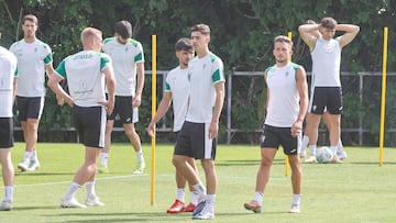 Isma Ruiz, en el entrenamiento del miércoles