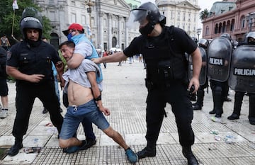 Altercados en los alrededores de la Casa Rosada