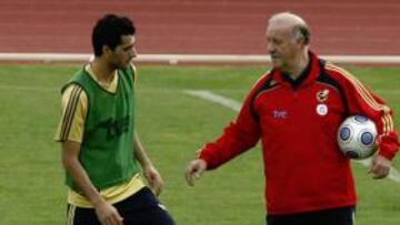 <b>LESIONADO. </b>Güiza jugó en la Selección con una dolorosa bursitis