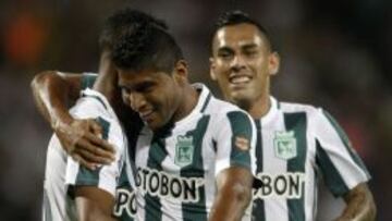 Celebraci&oacute;n del gol de Luis Carlos Ruiz en el partido de ida en el Atanasio Girardot