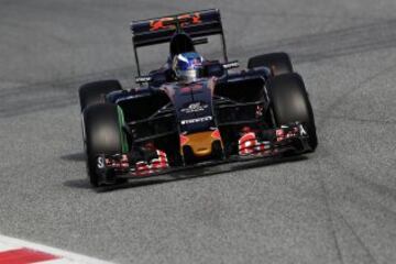 Max Verstappen en los test de pretemporada en el circuito de Montmeló.
