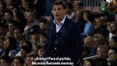 Míchel calls on linesman to stop game after homophobic chanting