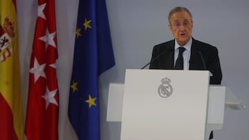 Florentino Pérez, presidente del Real Madrid, durante su discurso ante la Asamblea de Socios 2024.