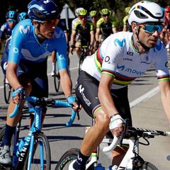 Valverde desafía con el arcoíris a las clásicas de Flandes