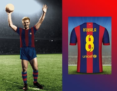 Debería haber dos números 8 favoritos porque Kubala compite al mismo nivel con Andrés Iniesta. Pero Laszi cambió el fútbol y obligó a construir el estadio de Les Corts. Un superdotado física y técnicamente.