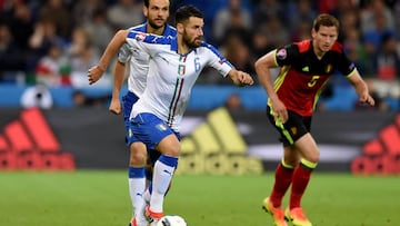 Candreva con la selecci&oacute;n italiana en la Eurocopa. 