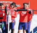 Saúl y Godín se entrenan a tope y apuntan al once; Koke, aparte