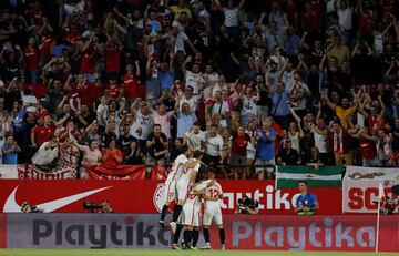 3-0. Ben Yedder celebr¨® el tercer gol.