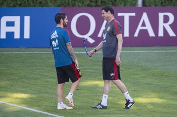 Isco y Fernando Hierro