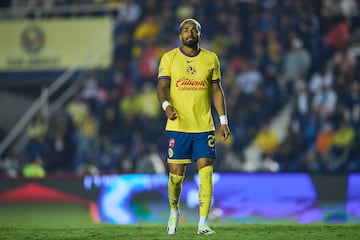 Rodrigo Aguirre of America during the 10th round match between America and Pumas UNAM as part of the Liga BBVA MX, Torneo Apertura 2024 at Ciudad de los Deportes Stadium on September 29, 2024 in Mexico City, Mexico.