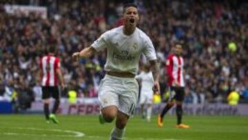 James celebra su gol.