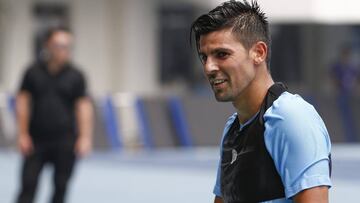 Nolito en el entrenamiento del City