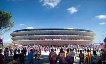 La infografía nos muestra cómo será el estadio del FC Barcelona en su aspecto exterior. 