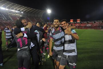 Los jugadores del equipo nazarí­ celebraron el ascenso a Primera.