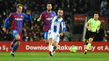 20/11/21  PARTIDO PRIMERA DIVISION  DERBI DERBY 
BARCELONA - ESPANYOL 
SERGI DARDER FRENKIE DE JONG 