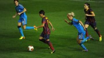 Marta Corredera, autora del primer gol azulgrana en Champions. 